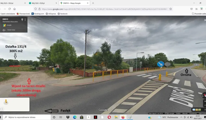 Działka rekreacyjna Swędkowo