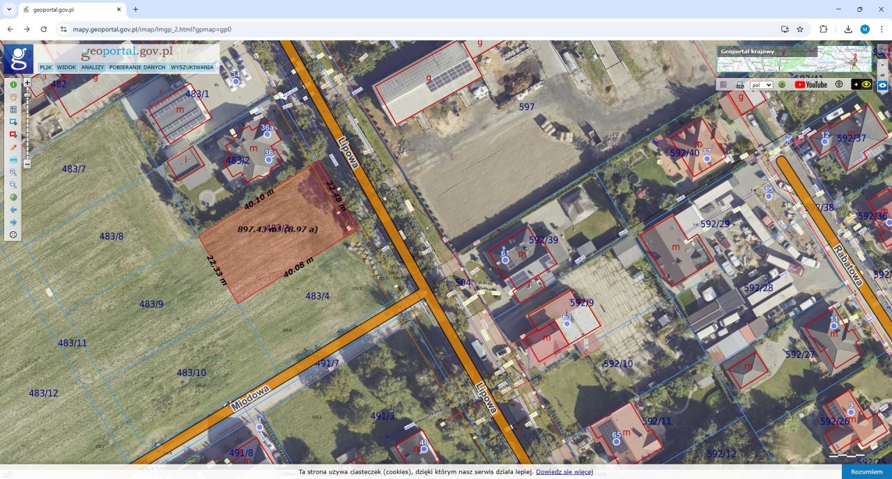 Działka rolno-budowlana Wilkowice, ul. Lipowa