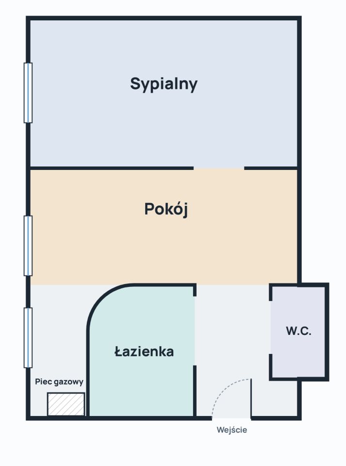 Mieszkanie 2-pokojowe Gdańsk Śródmieście, ul. Siennicka. Zdjęcie 3