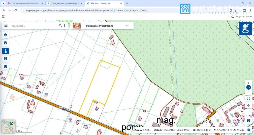 Działka budowlana Nagłowice. Zdjęcie 14