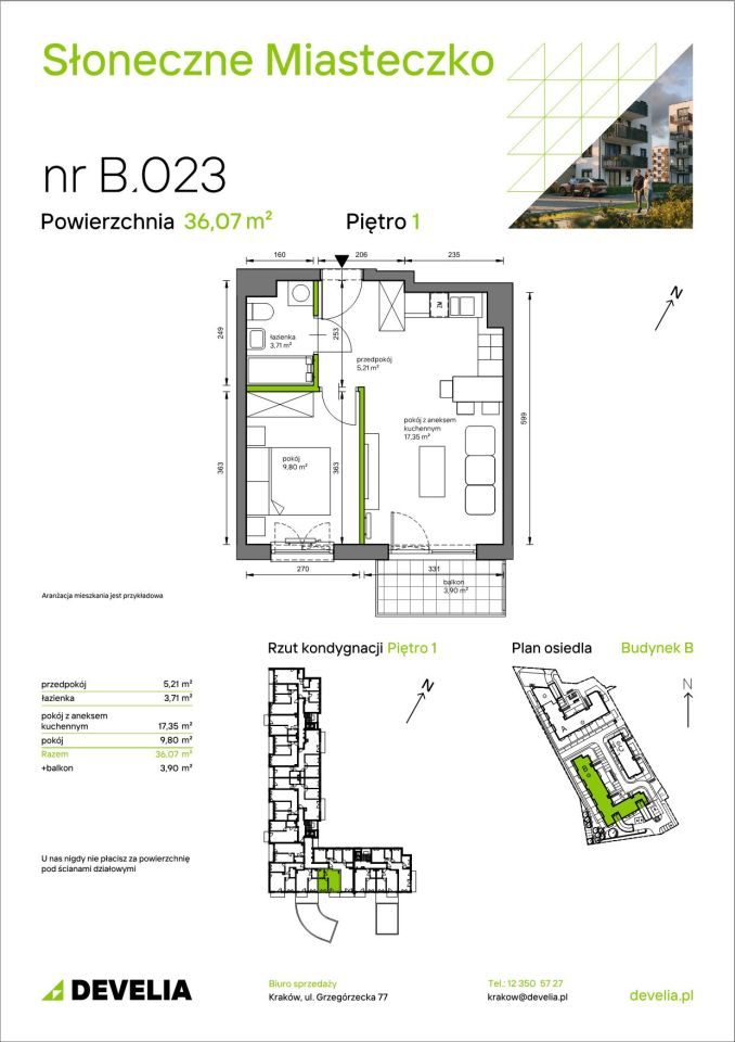 Mieszkanie 2-pokojowe Kraków Bieżanów, ul. Henryka i Karola Czeczów. Zdjęcie 7