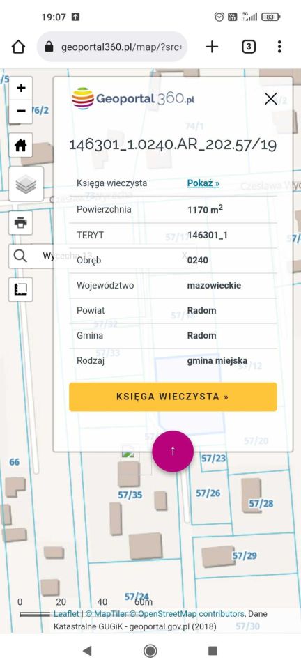 Działka budowlana Radom, ul. Czesława Wycecha. Zdjęcie 3