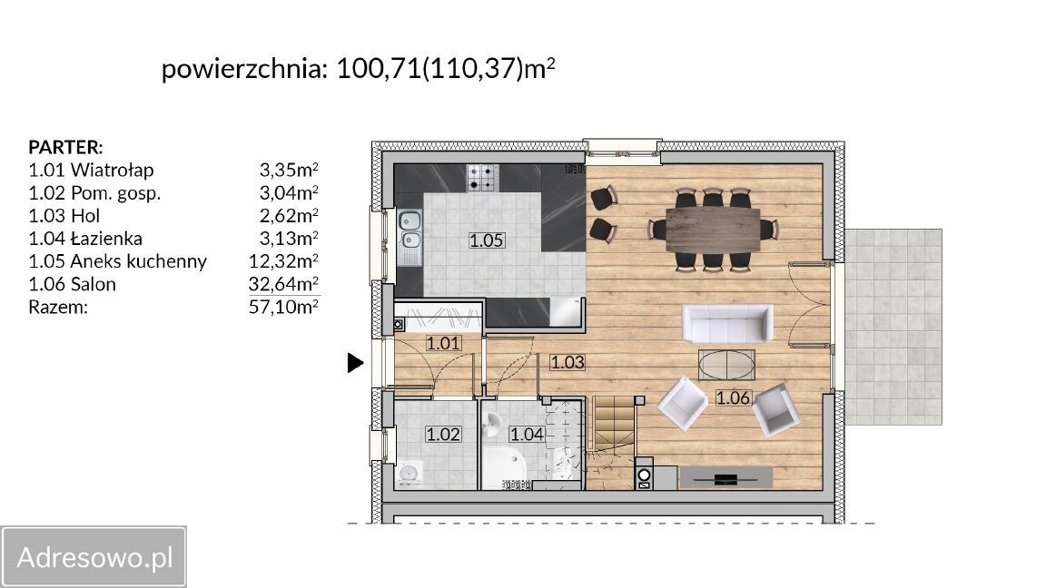 bliźniak, 4 pokoje Wrocław Lipa Piotrowska. Zdjęcie 18