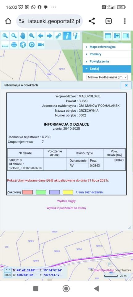 Działka rolno-budowlana Zawoja. Zdjęcie 7