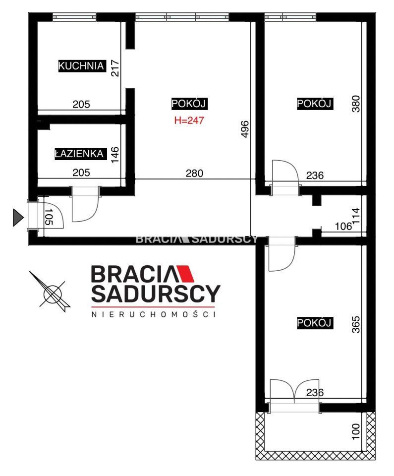 Mieszkanie 3-pokojowe Sułkowice, ul. Szkolna. Zdjęcie 3