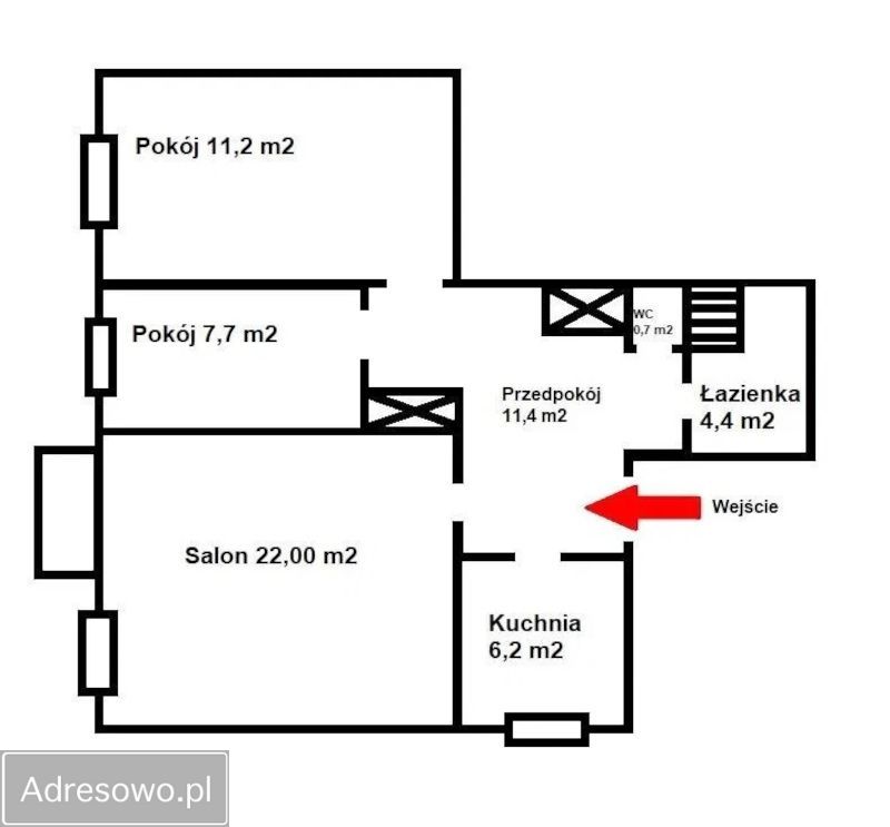 Mieszkanie 3-pokojowe Koszalin Przylesie, ul. Hugo Kołłątaja. Zdjęcie 6