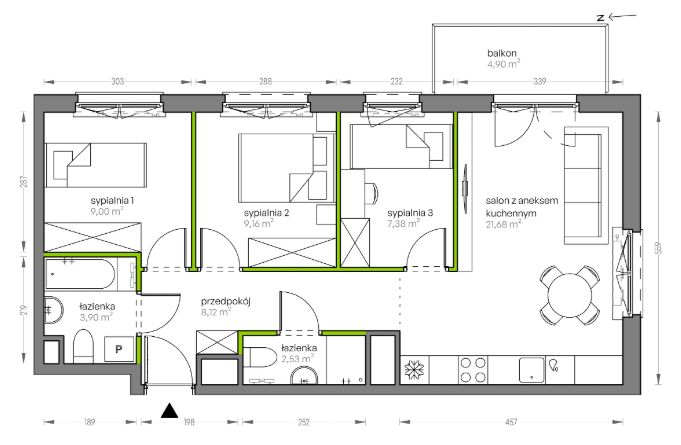 Mieszkanie 4-pokojowe Kraków Płaszów, ul. Myśliwska. Zdjęcie 25
