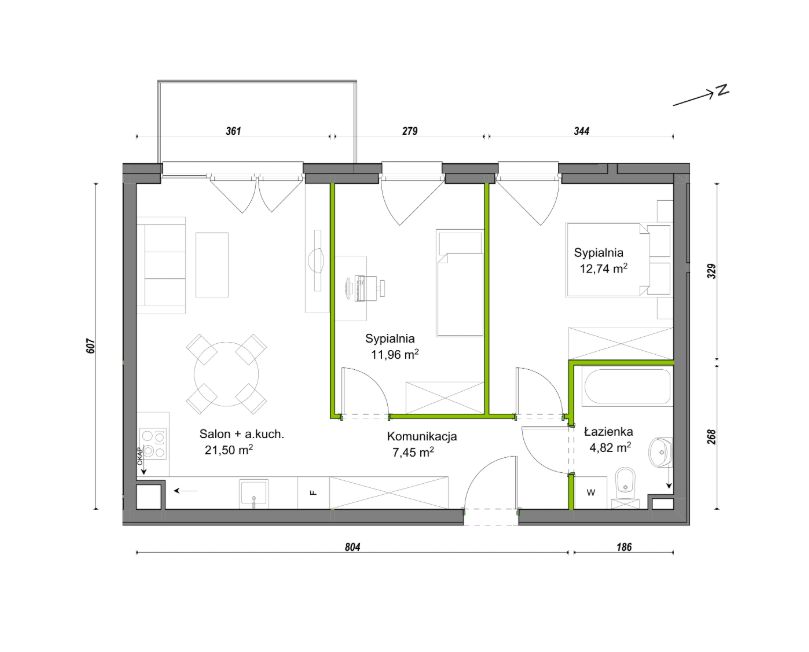 Mieszkanie 3-pokojowe Wrocław Ołtaszyn, ul. Orawska. Zdjęcie 8
