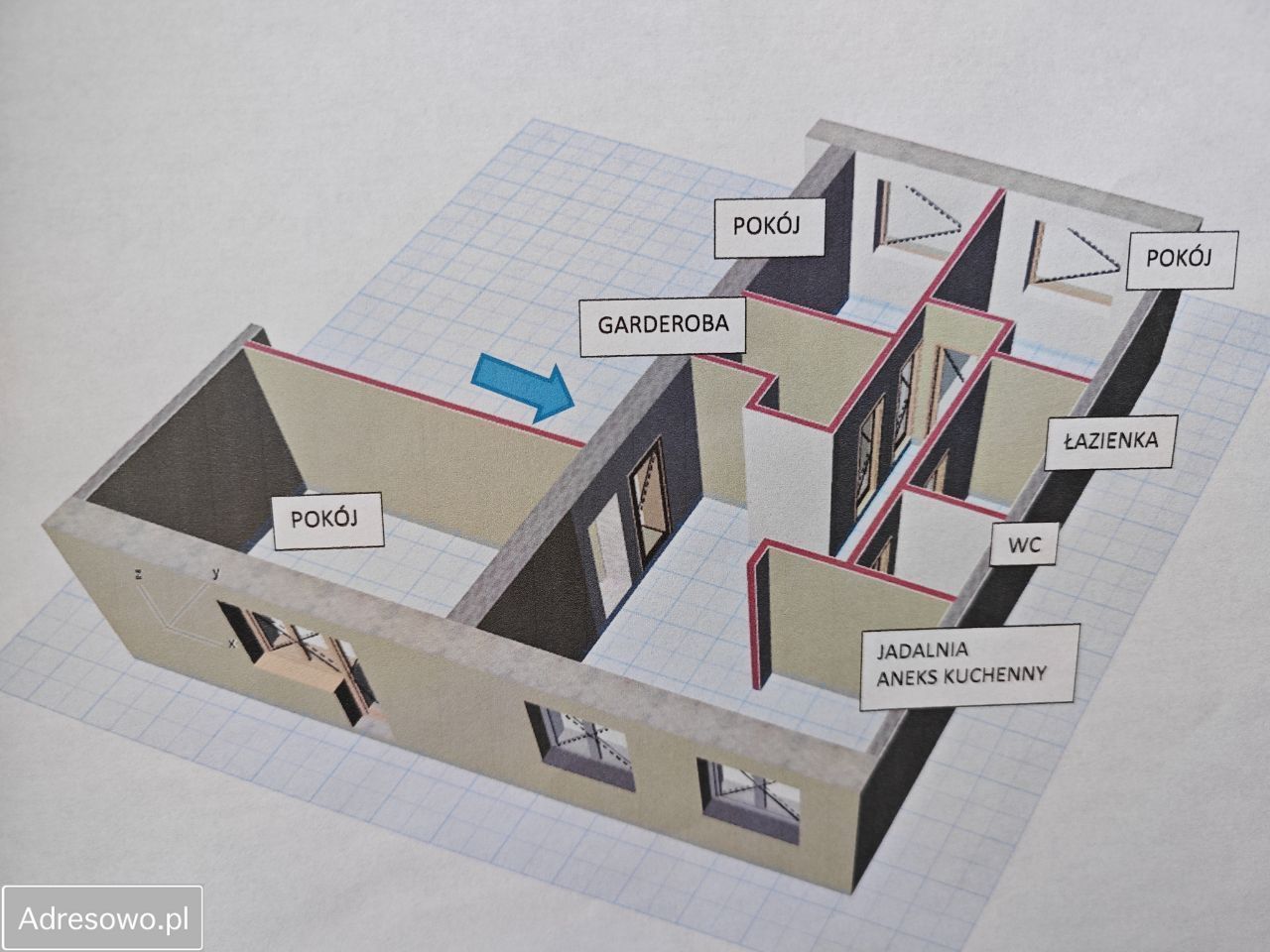 Mieszkanie 3-pokojowe Tarnobrzeg, ul. Ludwika Waryńskiego. Zdjęcie 12
