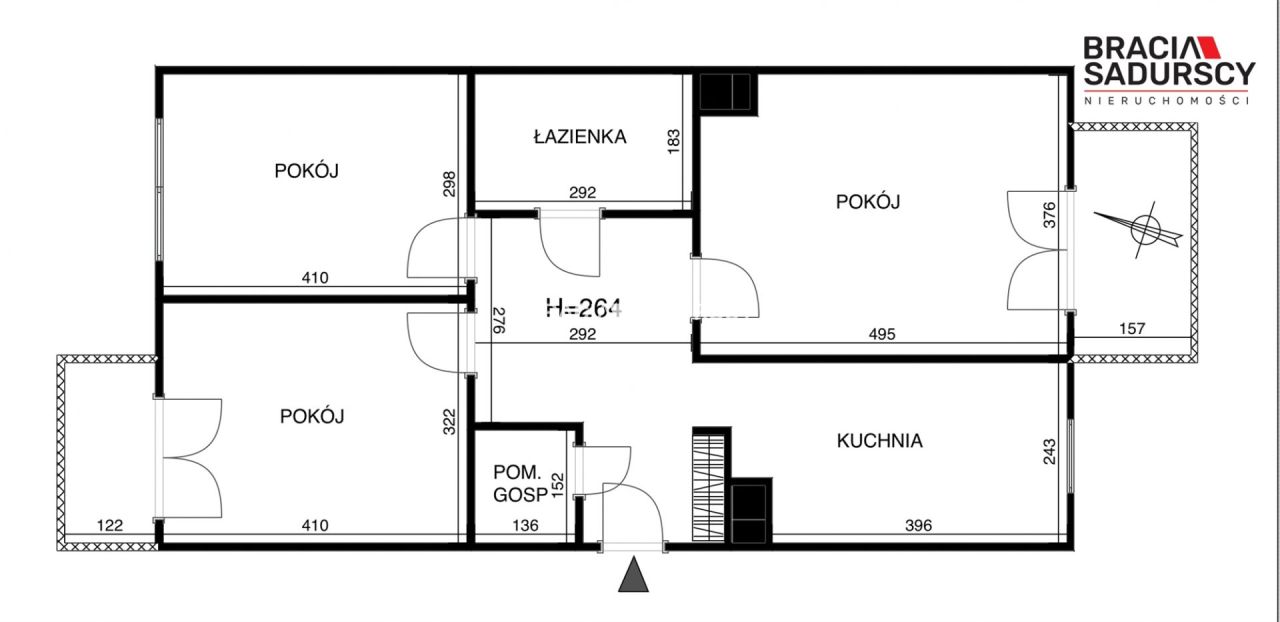 Mieszkanie 3-pokojowe Kraków Podgórze, ul. Myśliwska. Zdjęcie 24