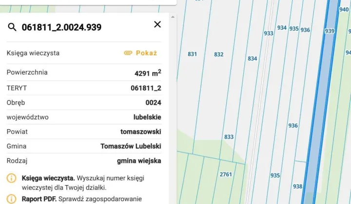 Działka rolno-budowlana Szarowola