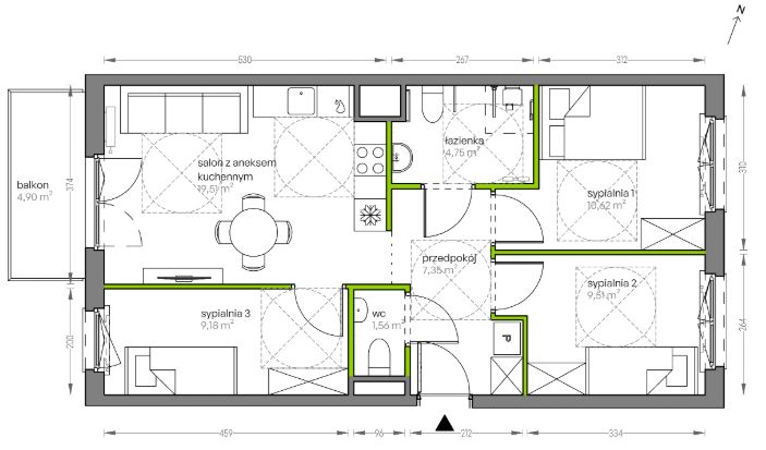 Mieszkanie 4-pokojowe Kraków Płaszów, ul. Myśliwska. Zdjęcie 25