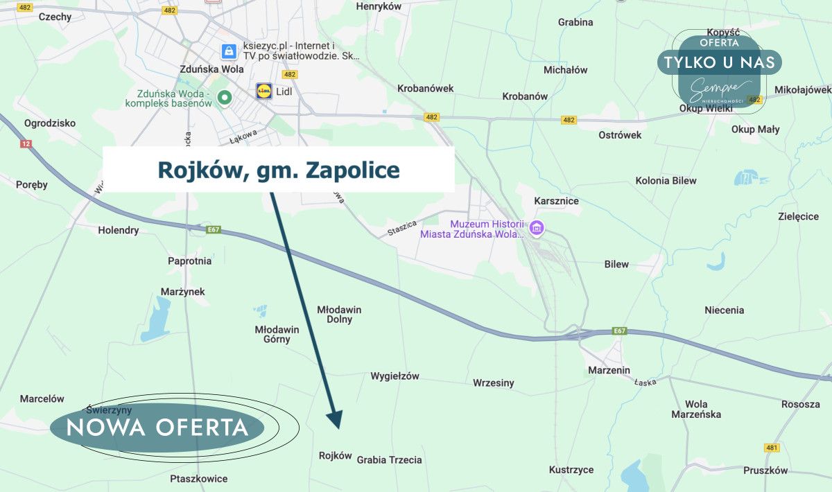 Działka budowlana Rojków. Zdjęcie 3