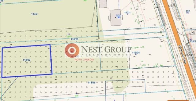 Działka budowlana Nowy Janków, ul. Wołomińska. Zdjęcie 2
