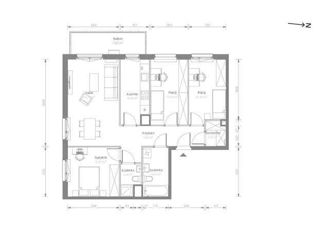 Mieszkanie 4-pokojowe Warszawa Chrzanów, ul. Szeligowska. Zdjęcie 7