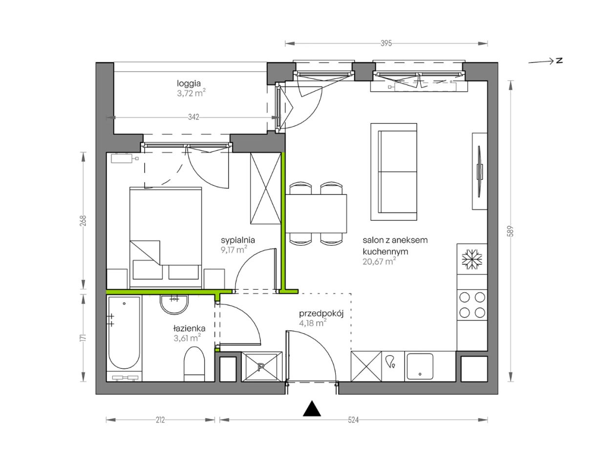Mieszkanie 2-pokojowe Kraków Płaszów, ul. Myśliwska. Zdjęcie 25