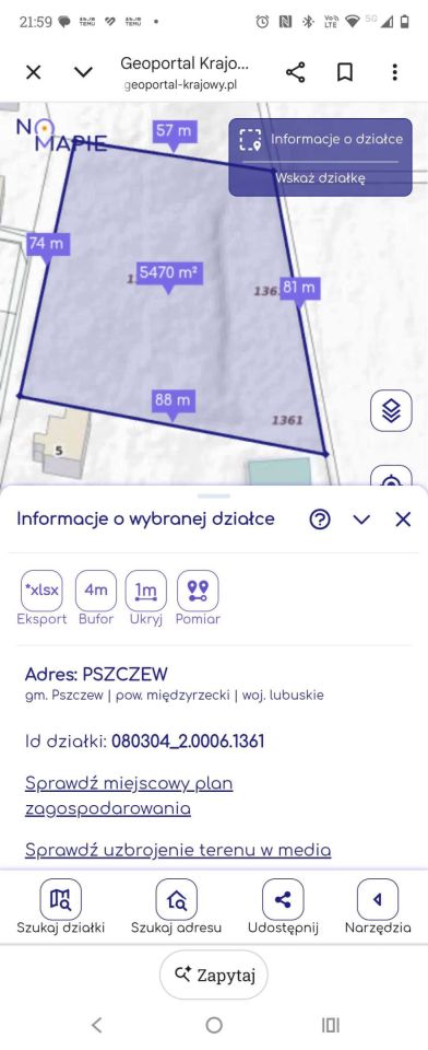 Działka rolno-budowlana Pszczew. Zdjęcie 2
