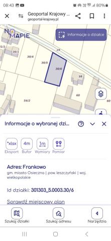 Działka budowlana Frankowo. Zdjęcie 1