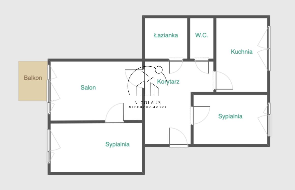 Mieszkanie 3-pokojowe Toruń Rubinkowo, ul. Ignacego Łyskowskiego. Zdjęcie 15