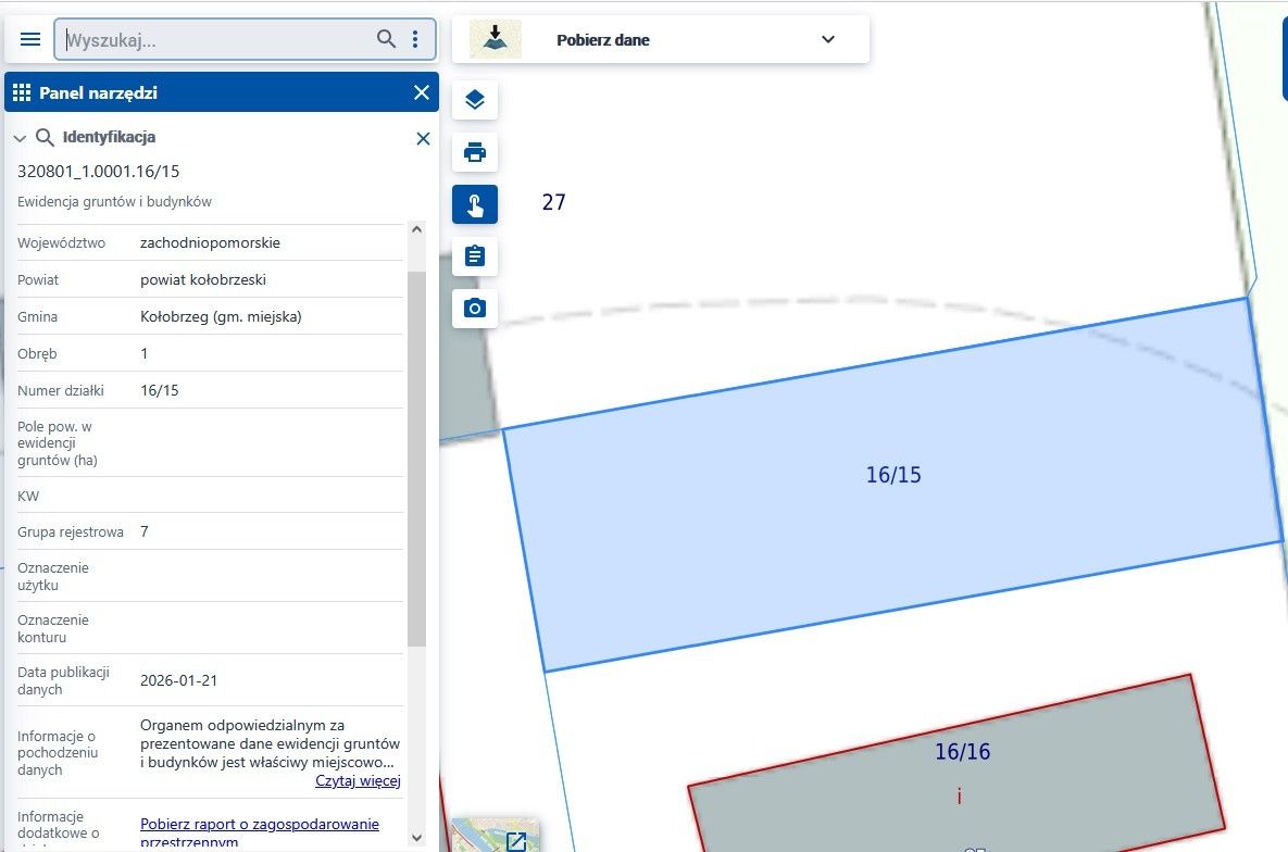 Działka inwestycyjna Grzybowo