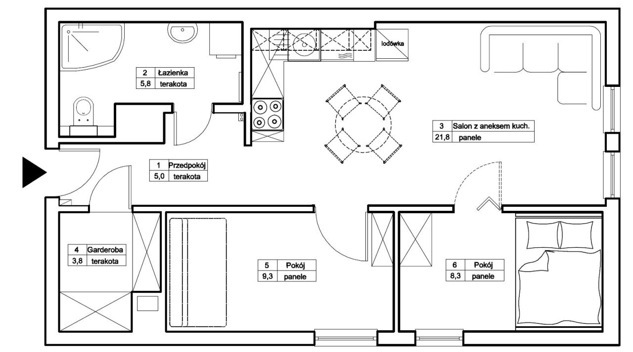 Mieszkanie 3-pokojowe Gdynia Dąbrowa, ul. Gorczycowa. Zdjęcie 3