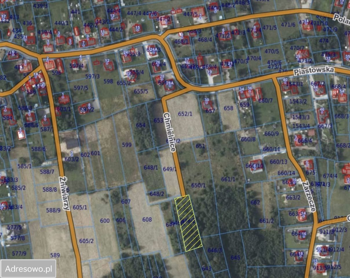 Działka budowlana Rzeszotary, ul. Chmielnice. Zdjęcie 2