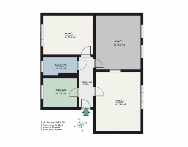 Mieszkanie 3-pokojowe Szczecinek, ul. Szczecińska. Zdjęcie 34