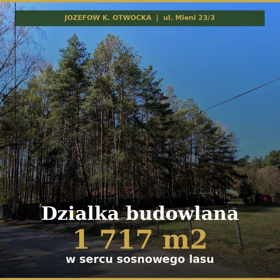 Działka budowlana Józefów, ul. Mieni. Zdjęcie 1