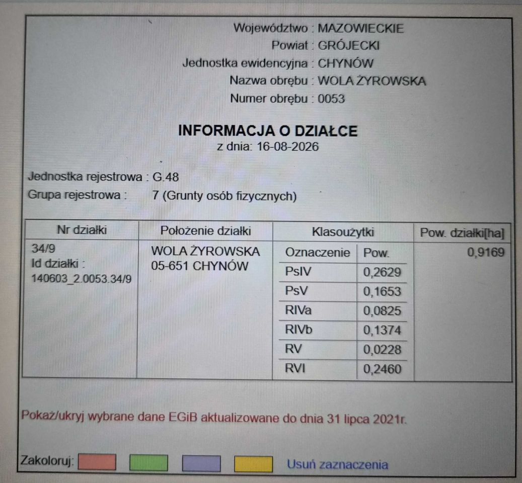 Działka rolna Wola Żyrowska. Zdjęcie 6