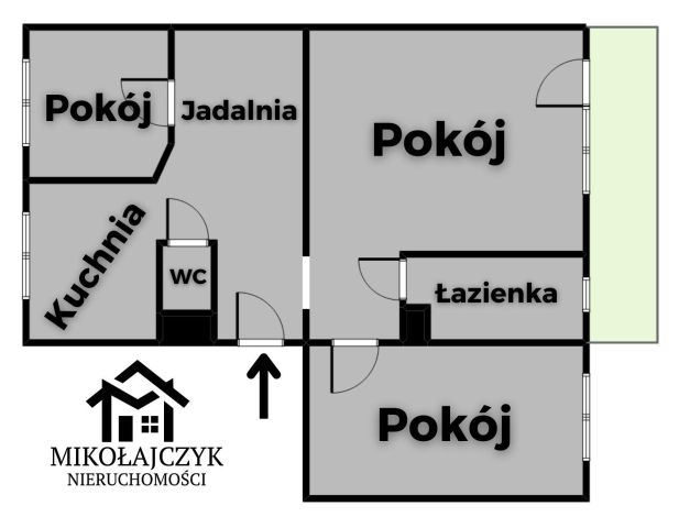 Mieszkanie 3-pokojowe Bartoszyce, ul. Warszawska. Zdjęcie 12