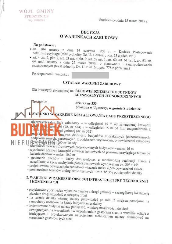 Działka budowlana Ugoszcz. Zdjęcie 14