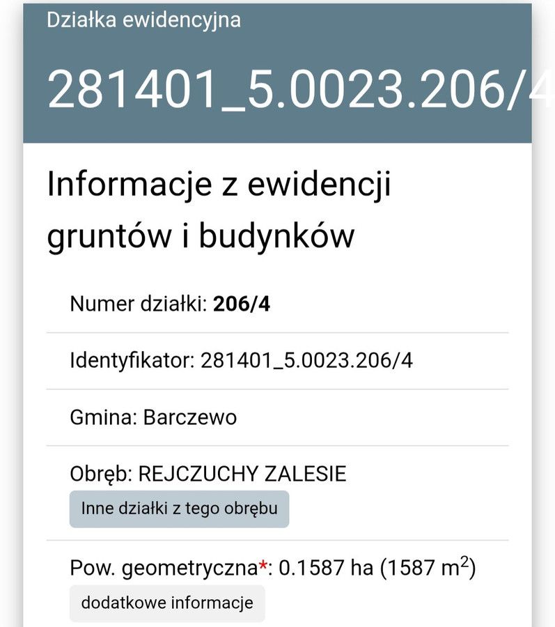 Działka budowlana Rejczuchy. Zdjęcie 3