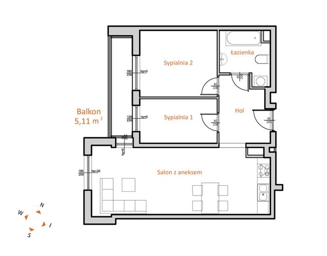 Mieszkanie 3-pokojowe Kraków, ul. Białoprądnicka. Zdjęcie 3