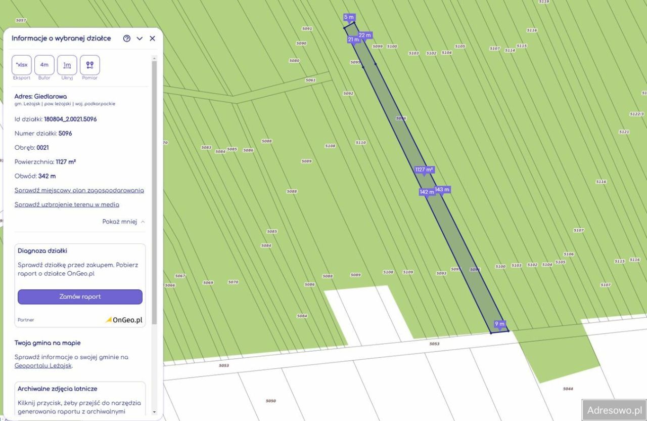 Działka leśna Giedlarowa. Zdjęcie 1