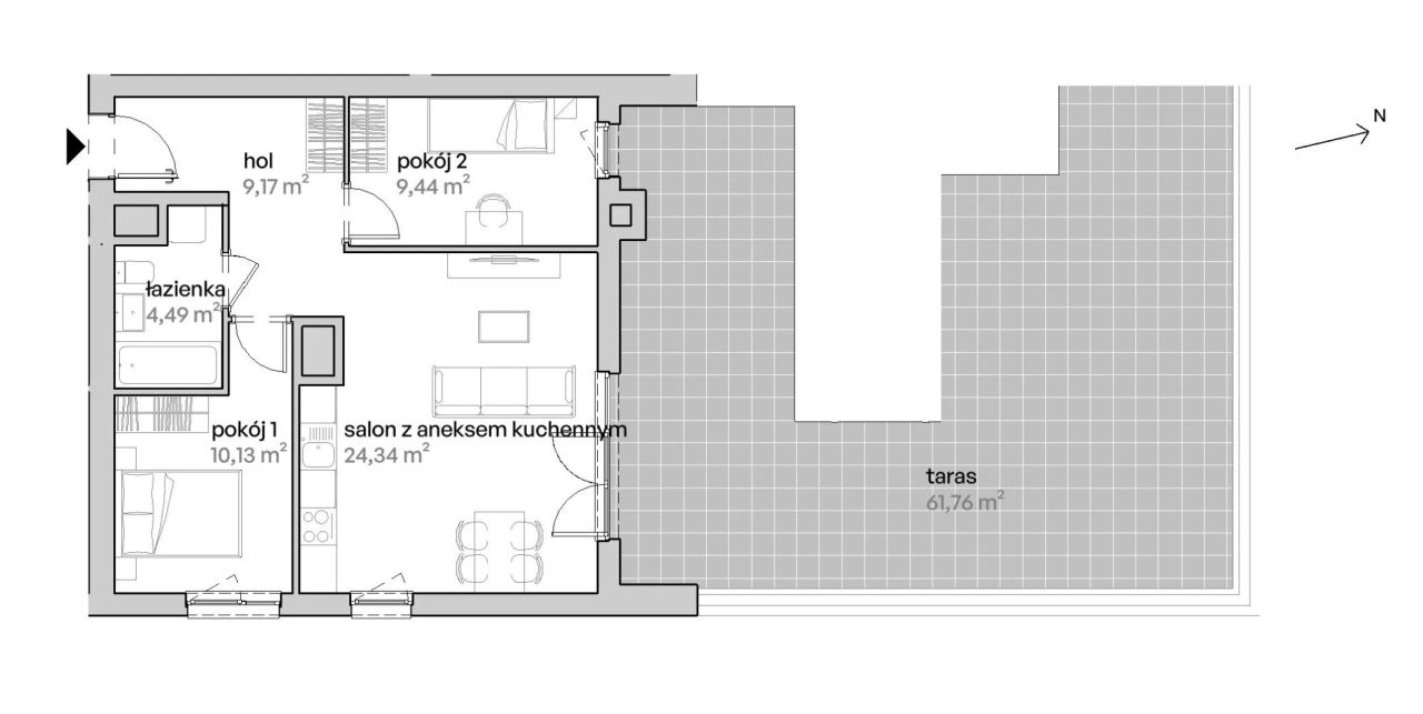 Mieszkanie 3-pokojowe Poznań Starołęka, ul. Unii Lubelskiej. Zdjęcie 7