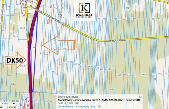 Działka inwestycyjna Stanisławów. Zdjęcie 1