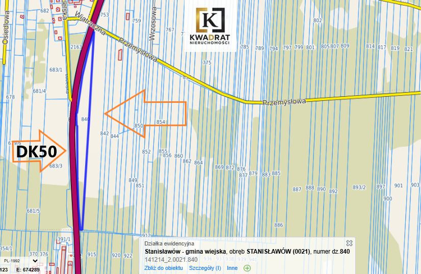 Działka inwestycyjna Stanisławów. Zdjęcie 1
