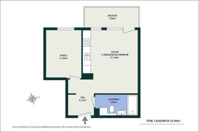 Mieszkanie 2-pokojowe Józefosław, ul. Wilanowska. Zdjęcie 11