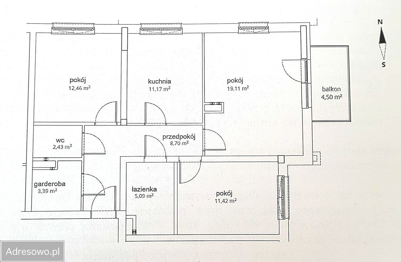 Mieszkanie 3-pokojowe Wrocław Fabryczna, ul. Graniczna. Zdjęcie 15