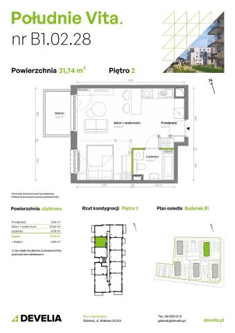 Mieszkanie 1-pokojowe Gdańsk Orunia Górna, ul. Kazimierza Wielkiego. Zdjęcie 7