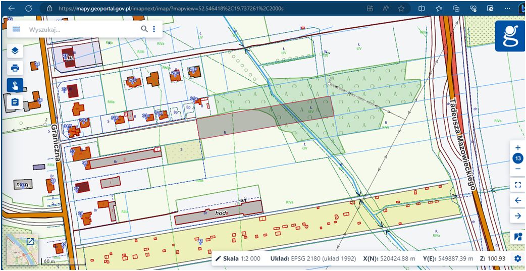 Działka inwestycyjna Płock Podolszyce, ul. Graniczna. Zdjęcie 2