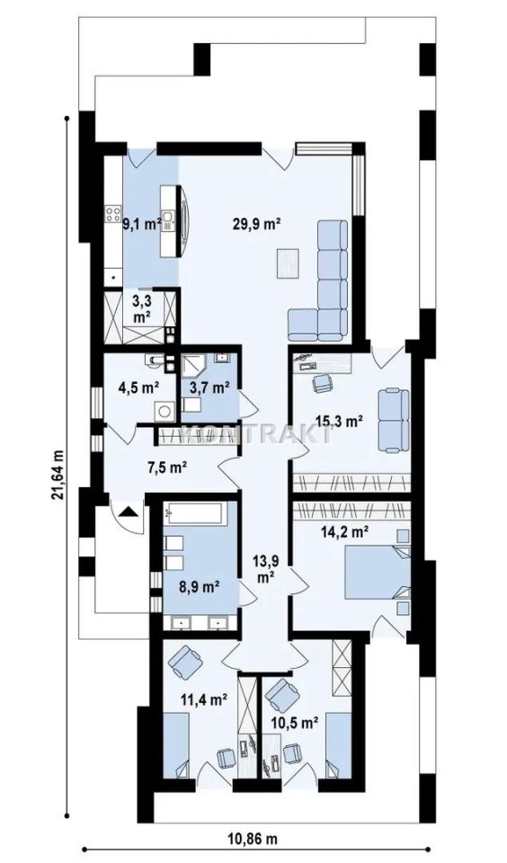 dom wolnostojący, 5 pokoi Włosienica, ul. Józefa Suskiego. Zdjęcie 14