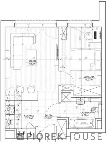 Mieszkanie 2-pokojowe Warszawa Żoliborz, ul. Przasnyska. Zdjęcie 14