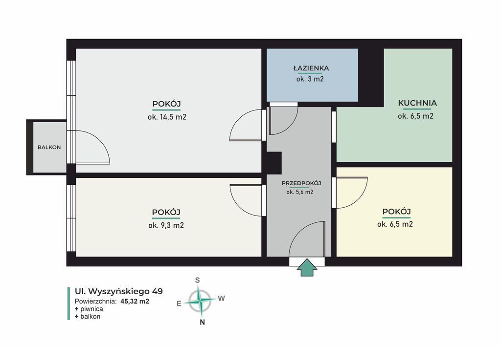 Mieszkanie 3-pokojowe Szczecinek, ul. kard. Stefana Wyszyńskiego. Zdjęcie 19
