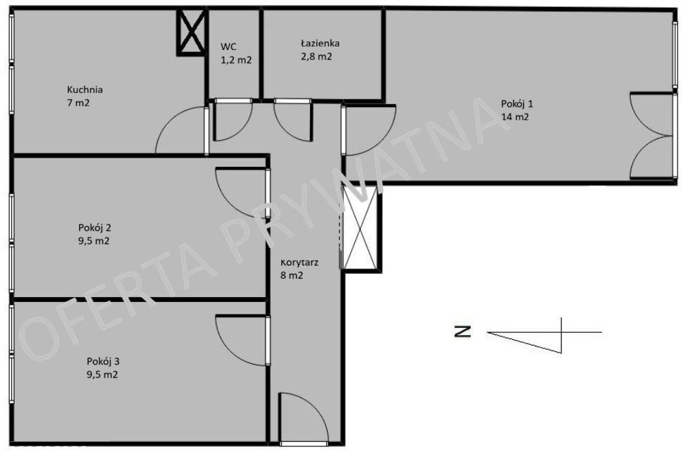 Mieszkanie 3-pokojowe Wrocław Krzyki, ul. Widna. Zdjęcie 2