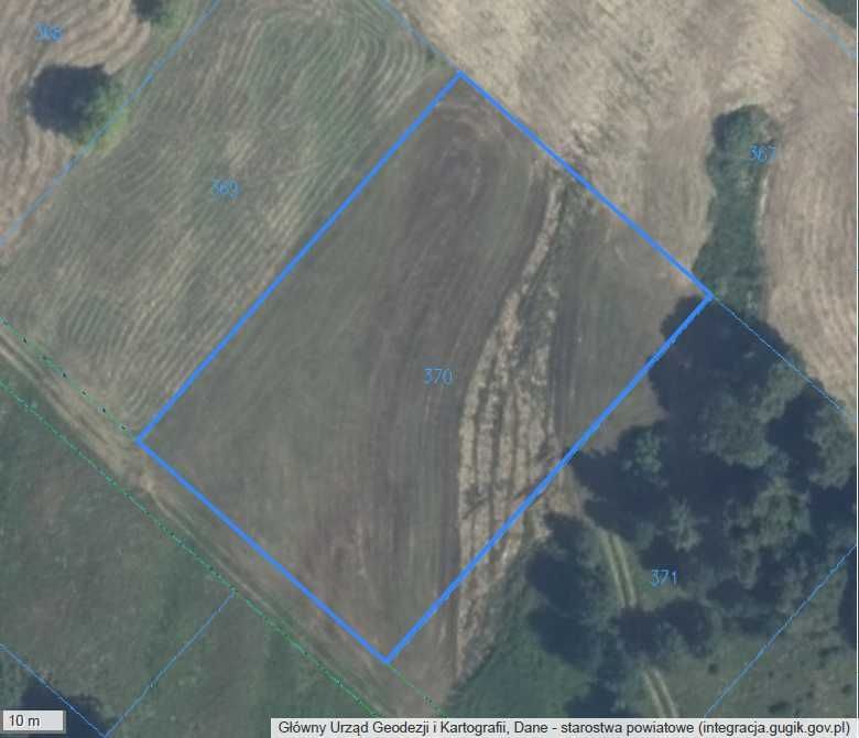 Działka rolna Kiezie