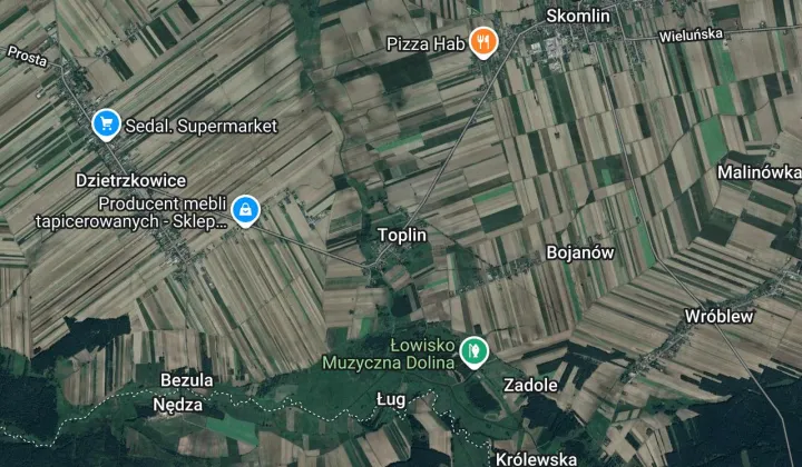 Działka rolna Toplin