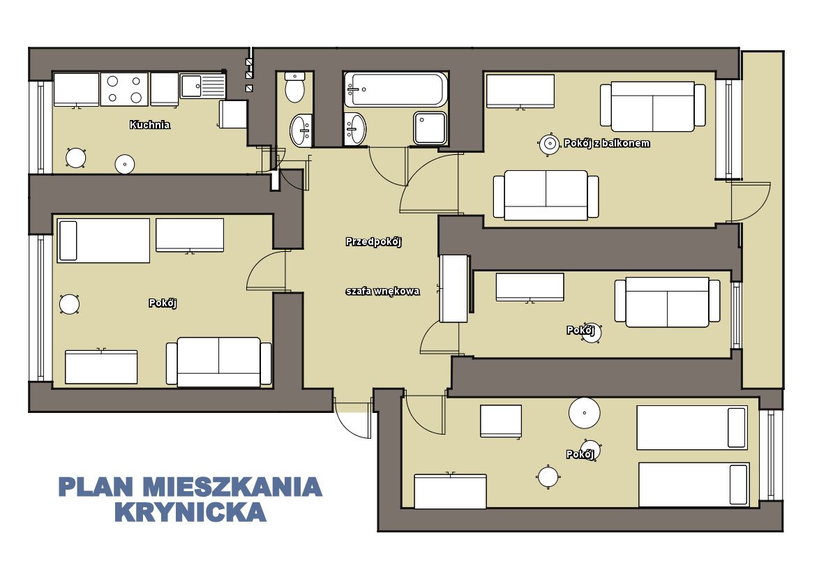 Mieszkanie 4-pokojowe Wrocław Krzyki, ul. Krynicka. Zdjęcie 10