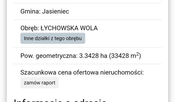 Działka rolna Łychowska Wola