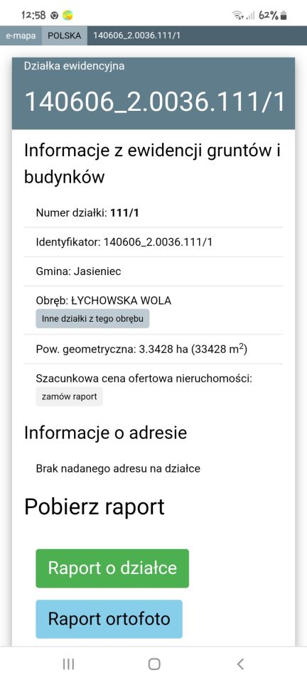 Działka rolna Łychowska Wola. Zdjęcie 2